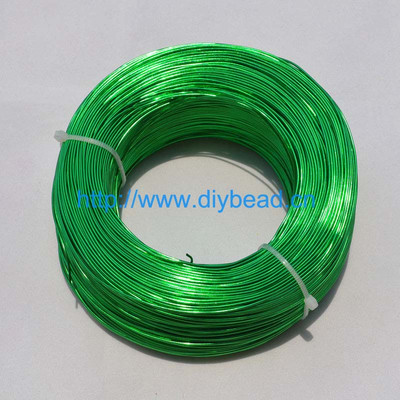 10 metri/rullis 1 mm, apaļš, pārklāts alumīnijs, puķkopības stieple juvelierizstrādājumu krellēm. Atradumu veidošana Pīts materiāls 20 krāsas