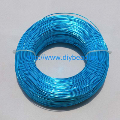 10 metri/rullis 1 mm, apaļš, pārklāts alumīnijs, puķkopības stieple juvelierizstrādājumu krellēm. Atradumu veidošana Pīts materiāls 20 krāsas