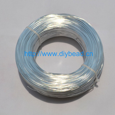 10 metri/rullis 1 mm, apaļš, pārklāts alumīnijs, puķkopības stieple juvelierizstrādājumu krellēm. Atradumu veidošana Pīts materiāls 20 krāsas