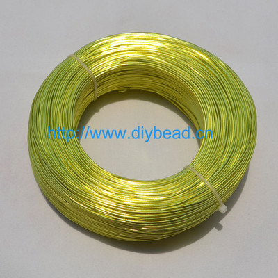 10 metri/rullis 1 mm, apaļš, pārklāts alumīnijs, puķkopības stieple juvelierizstrādājumu krellēm. Atradumu veidošana Pīts materiāls 20 krāsas