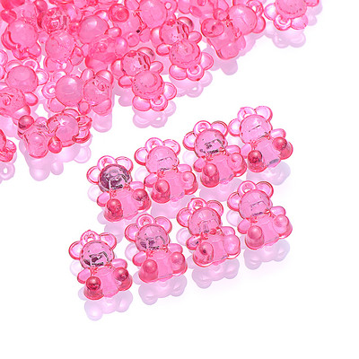20db 19x13mm akril átlátszó medvebűvek gyöngyök ékszerkészítéshez karkötő varázslatok nyaklánc fülbevaló medál kiegészítők