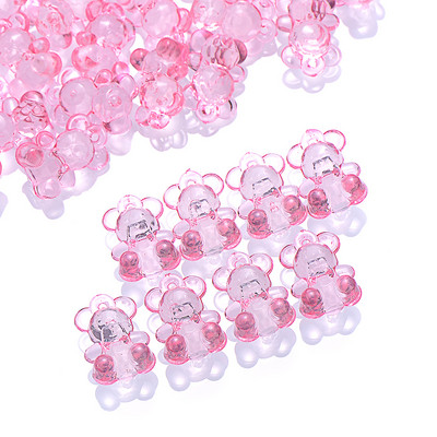 20db 19x13mm akril átlátszó medvebűvek gyöngyök ékszerkészítéshez karkötő varázslatok nyaklánc fülbevaló medál kiegészítők