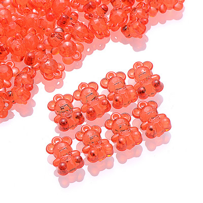 20db 19x13mm akril átlátszó medvebűvek gyöngyök ékszerkészítéshez karkötő varázslatok nyaklánc fülbevaló medál kiegészítők