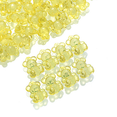 20db 19x13mm akril átlátszó medvebűvek gyöngyök ékszerkészítéshez karkötő varázslatok nyaklánc fülbevaló medál kiegészítők