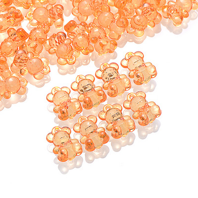 20db 19x13mm akril átlátszó medvebűvek gyöngyök ékszerkészítéshez karkötő varázslatok nyaklánc fülbevaló medál kiegészítők
