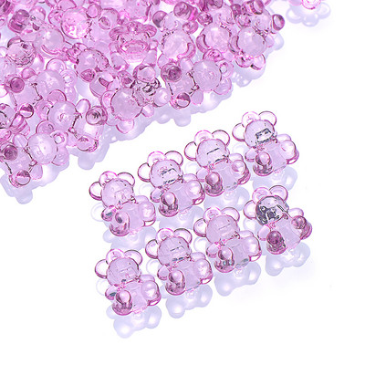 20db 19x13mm akril átlátszó medvebűvek gyöngyök ékszerkészítéshez karkötő varázslatok nyaklánc fülbevaló medál kiegészítők
