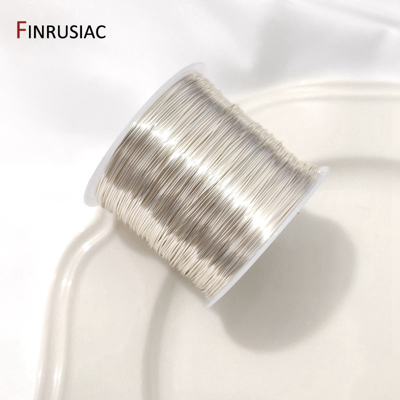 5 meetrit / partii 0,2–1 mm hõbedaga kullatud vasktraat ehete valmistamiseks DIY pärlimistraadi ehtepael käsitöö valmistamiseks