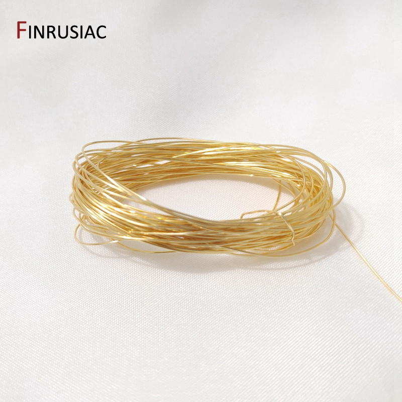 5 meetrit / partii 0,2–1 mm hõbedaga kullatud vasktraat ehete valmistamiseks DIY pärlimistraadi ehtepael käsitöö valmistamiseks