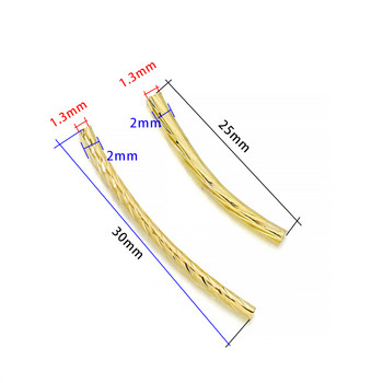 100 бр./лот 25-30 mm ивица медна извивка тръба дистанционни мъниста конектори за Направи си сам изработка на бижута гривна аксесоари за колие