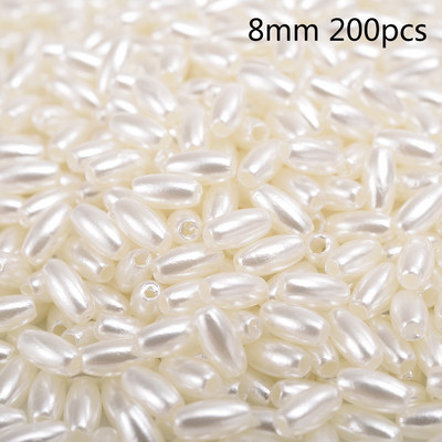 Uradi sam 8 perli od imitacije bisera od 12 mm, ovalne prljavobijele perle s razmaknicama za izradu nakita, ručno izrađene ogrlice, narukvice, dodaci