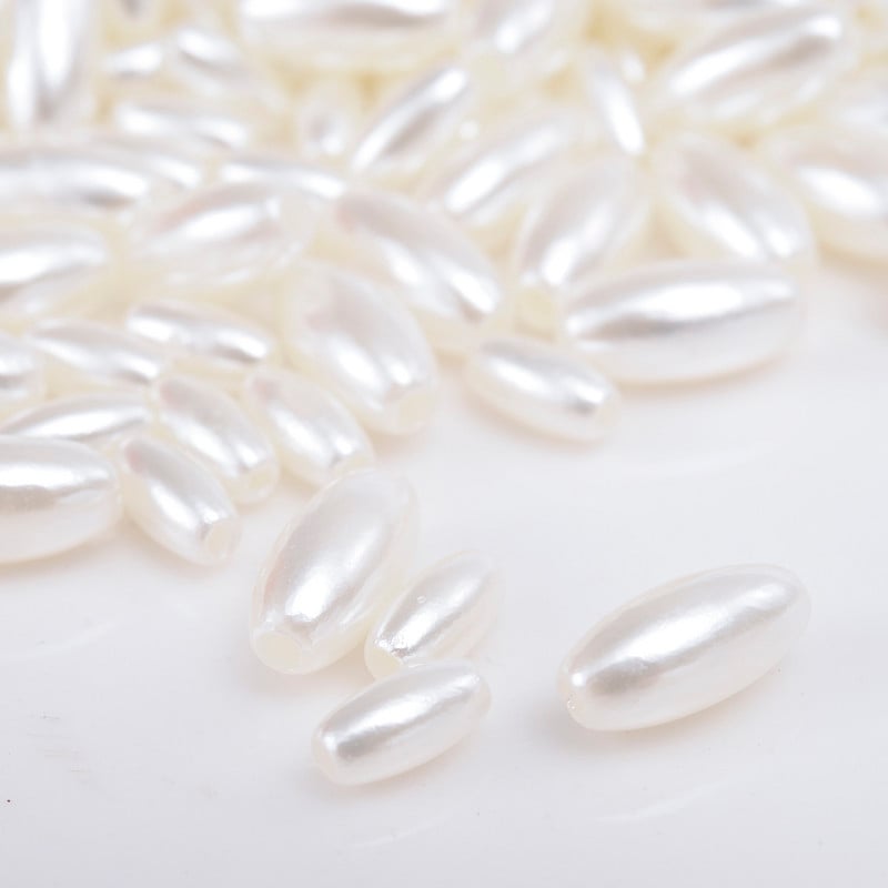 Uradi sam 8 perli od imitacije bisera od 12 mm, ovalne prljavobijele perle s razmaknicama za izradu nakita, ručno izrađene ogrlice, narukvice, dodaci