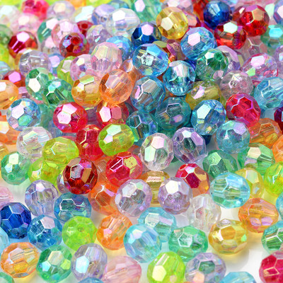 100 kom/lot 6 8 mm akrilnih perli u mješovitim bojama AB odstojnik za oplate dragim kamenjem labave perle za izradu nakita Diy ručno rađeni dodaci