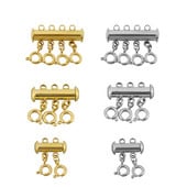 Paket od 2 komada DIY Ogrlica Nakit Dodaci Ogrlica Spojna kopča Kopča Dvoredna troredna višestruka kopča