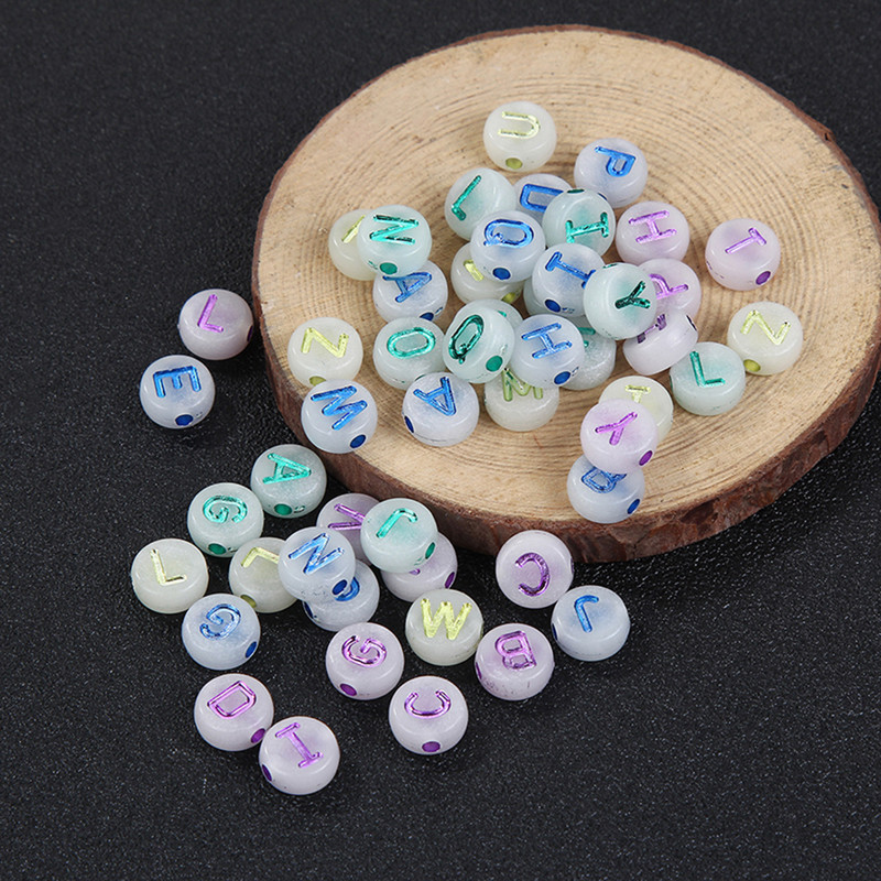 100 kom miješanih akrilnih perli sa slovima, okrugle abecede, digitalne labave razmaknice za izradu nakita, ručno rađena diy narukvica, ogrlica