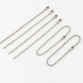 50db ródium kerek golyós lánc 12cm 15cm hosszú Dog Tag tömeges láncok csatlakozóval barkács medál ékszer leletekhez