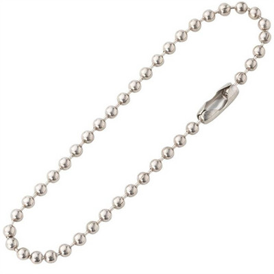 50db ródium kerek golyós lánc 12cm 15cm hosszú Dog Tag tömeges láncok csatlakozóval barkács medál ékszer leletekhez