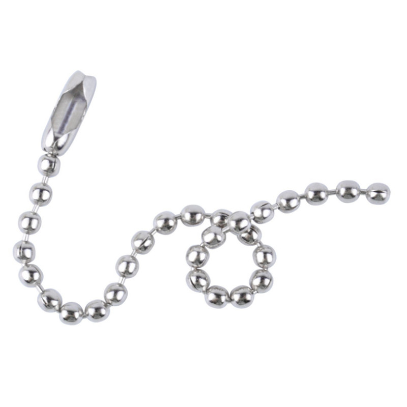 50db ródium kerek golyós lánc 12cm 15cm hosszú Dog Tag tömeges láncok csatlakozóval barkács medál ékszer leletekhez