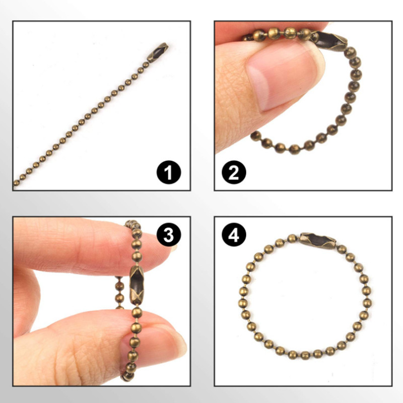 50db ródium kerek golyós lánc 12cm 15cm hosszú Dog Tag tömeges láncok csatlakozóval barkács medál ékszer leletekhez