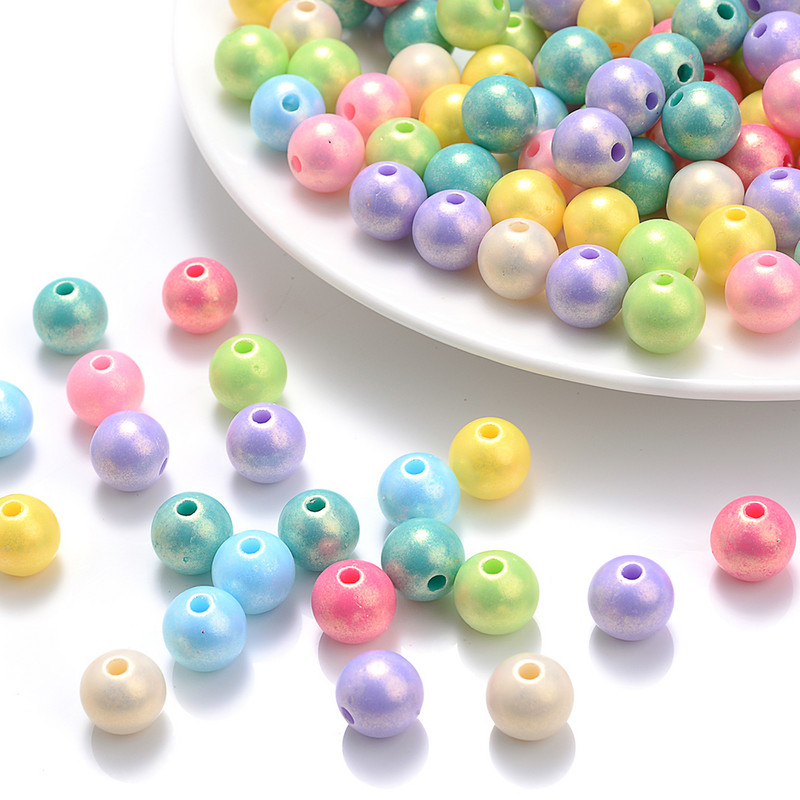 100/200/300 tk 8mm kattega akrüüli vahehelmed kommivärvi ümmargused lahtised helmed ehete valmistamiseks isetehtud käevõru kaelakee tarvikud