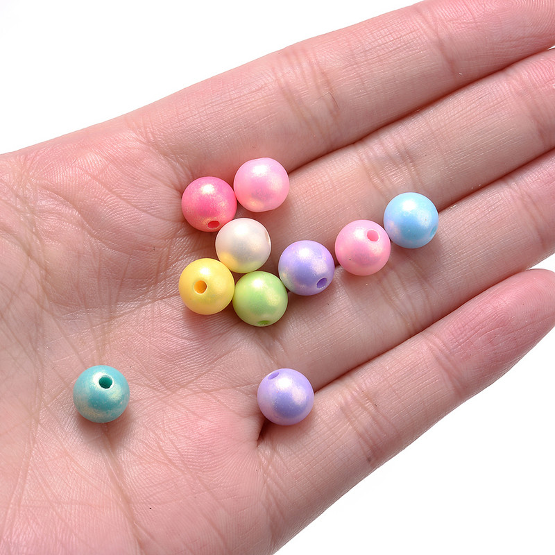 100/200/300 tk 8mm kattega akrüüli vahehelmed kommivärvi ümmargused lahtised helmed ehete valmistamiseks isetehtud käevõru kaelakee tarvikud