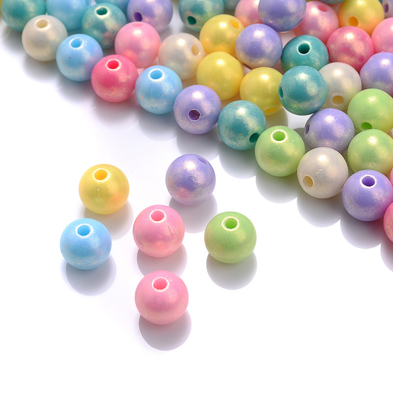 100/200/300 tk 8mm kattega akrüüli vahehelmed kommivärvi ümmargused lahtised helmed ehete valmistamiseks isetehtud käevõru kaelakee tarvikud