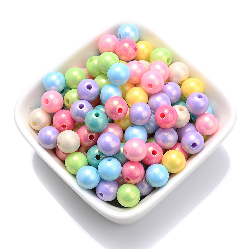 100/200/300 tk 8mm kattega akrüüli vahehelmed kommivärvi ümmargused lahtised helmed ehete valmistamiseks isetehtud käevõru kaelakee tarvikud