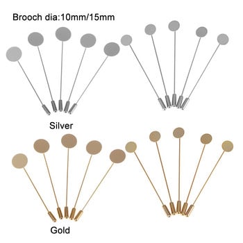 10Pcs позлатена симулация на перлена сплав медна дълга игла щифт Направи си сам ревер рокля изработка на бижута брошка основни аксесоари за бижута