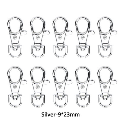 10Pcs/Lot 23/32/36/38mm Kuke s kopčom od jastoga Privjesak za ključeve DIY Izrada nakita Nalaz za ogrlicu Narukvica Pribor za lanac 6 boja