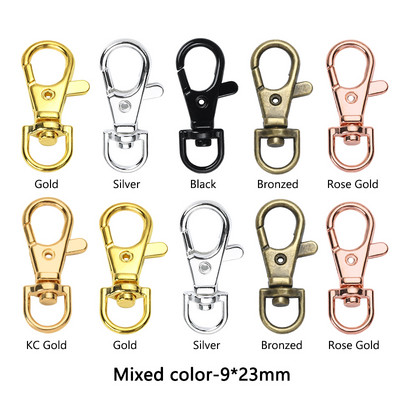10Pcs/Lot 23/32/36/38mm Kuke s kopčom od jastoga Privjesak za ključeve DIY Izrada nakita Nalaz za ogrlicu Narukvica Pribor za lanac 6 boja
