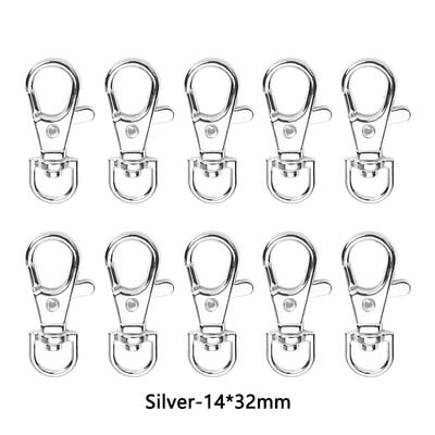 10Pcs/Lot 23/32/36/38mm Kuke s kopčom od jastoga Privjesak za ključeve DIY Izrada nakita Nalaz za ogrlicu Narukvica Pribor za lanac 6 boja