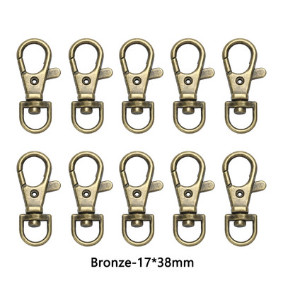 10Pcs/Lot 23/32/36/38mm Kuke s kopčom od jastoga Privjesak za ključeve DIY Izrada nakita Nalaz za ogrlicu Narukvica Pribor za lanac 6 boja