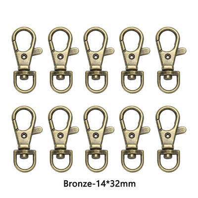 10Pcs/Lot 23/32/36/38mm Kuke s kopčom od jastoga Privjesak za ključeve DIY Izrada nakita Nalaz za ogrlicu Narukvica Pribor za lanac 6 boja