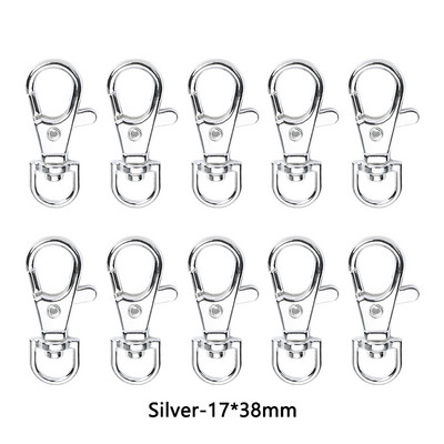 10Pcs/Lot 23/32/36/38mm Kuke s kopčom od jastoga Privjesak za ključeve DIY Izrada nakita Nalaz za ogrlicu Narukvica Pribor za lanac 6 boja