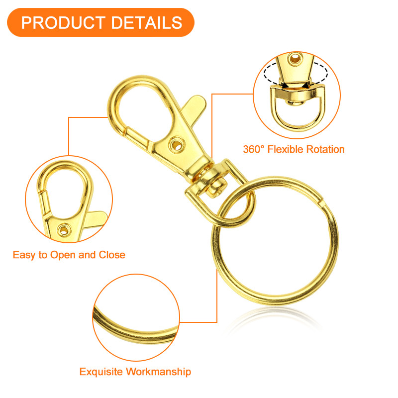 10Pcs/Lot 23/32/36/38mm Kuke s kopčom od jastoga Privjesak za ključeve DIY Izrada nakita Nalaz za ogrlicu Narukvica Pribor za lanac 6 boja