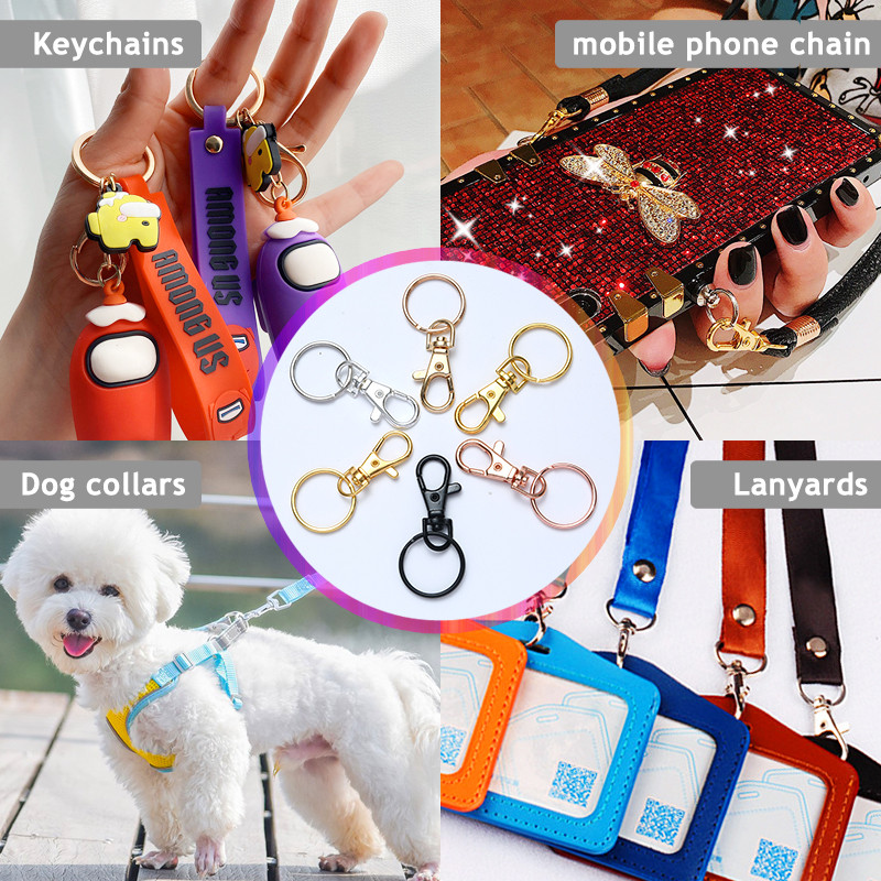 10Pcs/Lot 23/32/36/38mm Kuke s kopčom od jastoga Privjesak za ključeve DIY Izrada nakita Nalaz za ogrlicu Narukvica Pribor za lanac 6 boja