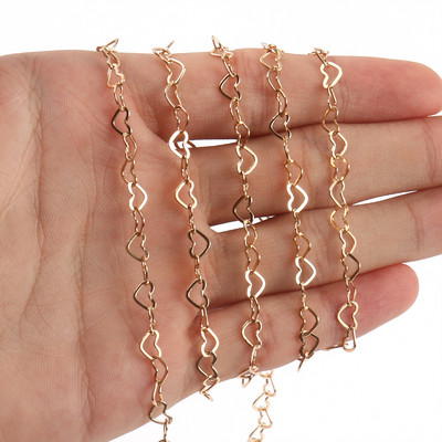 1 м златист цвят от неръждаема стомана, голям роло кабел, насипни вериги за изработка на бижута, колие, гривна, глезени Направи си сам ръчно изработени аксесоари