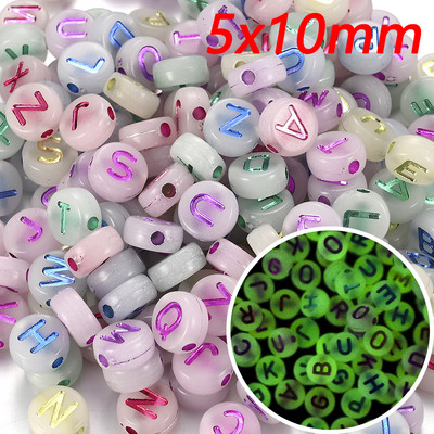 50 komada Svjetleći Smajli Akrilne perle Ravna Zvjezdana Mjesečeva Sjajna Digitalna Razmakna Perla Za Izradu Nakita Narukvica Ogrlica