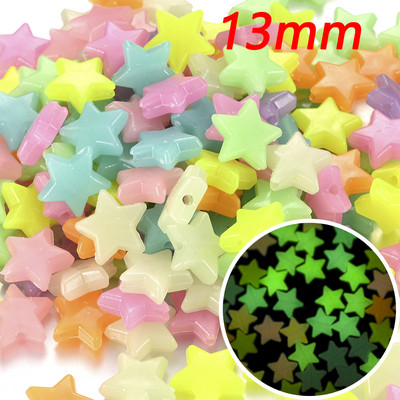 50 komada Svjetleći Smajli Akrilne perle Ravna Zvjezdana Mjesečeva Sjajna Digitalna Razmakna Perla Za Izradu Nakita Narukvica Ogrlica