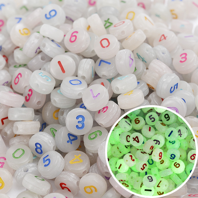 50 komada Svjetleći Smajli Akrilne perle Ravna Zvjezdana Mjesečeva Sjajna Digitalna Razmakna Perla Za Izradu Nakita Narukvica Ogrlica