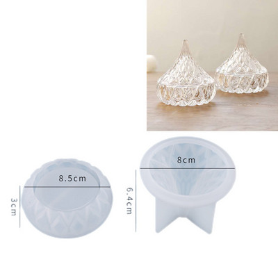 DIY kristály epoxigyanta forma kerek csíkos tárolódobozos szilikon forma gyantához