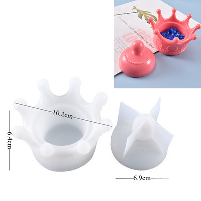 DIY kristály epoxigyanta forma kerek csíkos tárolódobozos szilikon forma gyantához