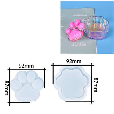 DIY kristály epoxigyanta forma kerek csíkos tárolódobozos szilikon forma gyantához