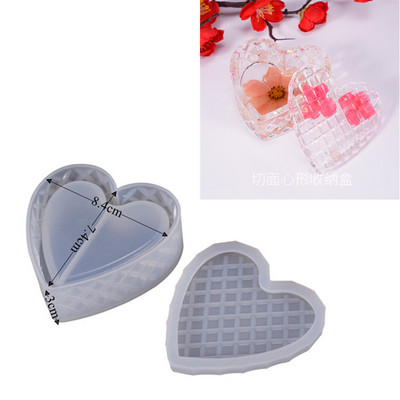 DIY kristály epoxigyanta forma kerek csíkos tárolódobozos szilikon forma gyantához