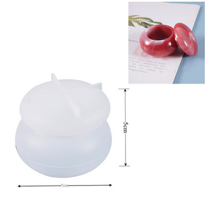 DIY kristály epoxigyanta forma kerek csíkos tárolódobozos szilikon forma gyantához