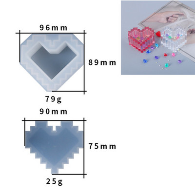 DIY kristály epoxigyanta forma kerek csíkos tárolódobozos szilikon forma gyantához