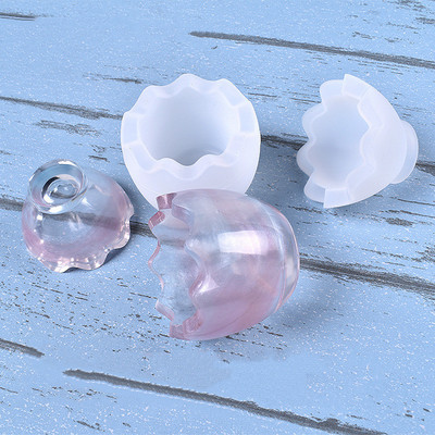 DIY kristály epoxigyanta forma kerek csíkos tárolódobozos szilikon forma gyantához