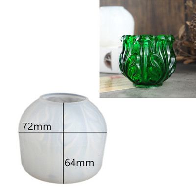 DIY kristály epoxigyanta forma kerek csíkos tárolódobozos szilikon forma gyantához