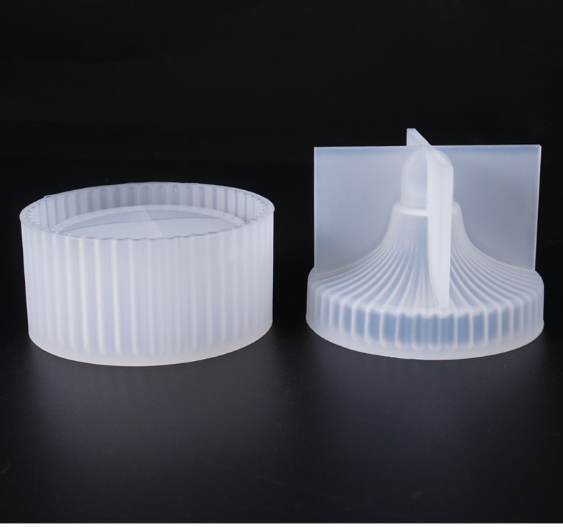 DIY kristalni kalup od epoksidne smole Okrugla prugasta kutija za pohranu Silikonski kalup za smolu