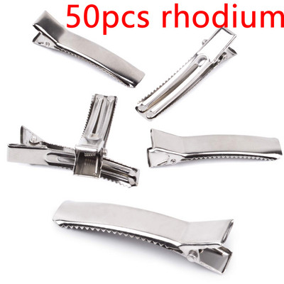 10-50 komada Aligatorske kopče za kosu Metalne jednostruke uvojke za uvojke Baza Diy Mašne Ukosnice za kosu Dodaci za salon Alati za oblikovanje kose