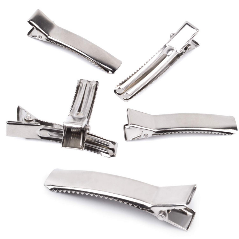 10-50 komada Aligatorske kopče za kosu Metalne jednostruke uvojke za uvojke Baza Diy Mašne Ukosnice za kosu Dodaci za salon Alati za oblikovanje kose